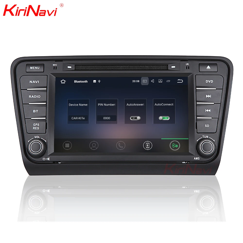 KiriNavi четырехъядерный Android 7,1 автомобильный Радио gps dvd-плеер стерео для Skoda Octavia A7 Автомобильная Мультимедийная система+ с gps WiFi