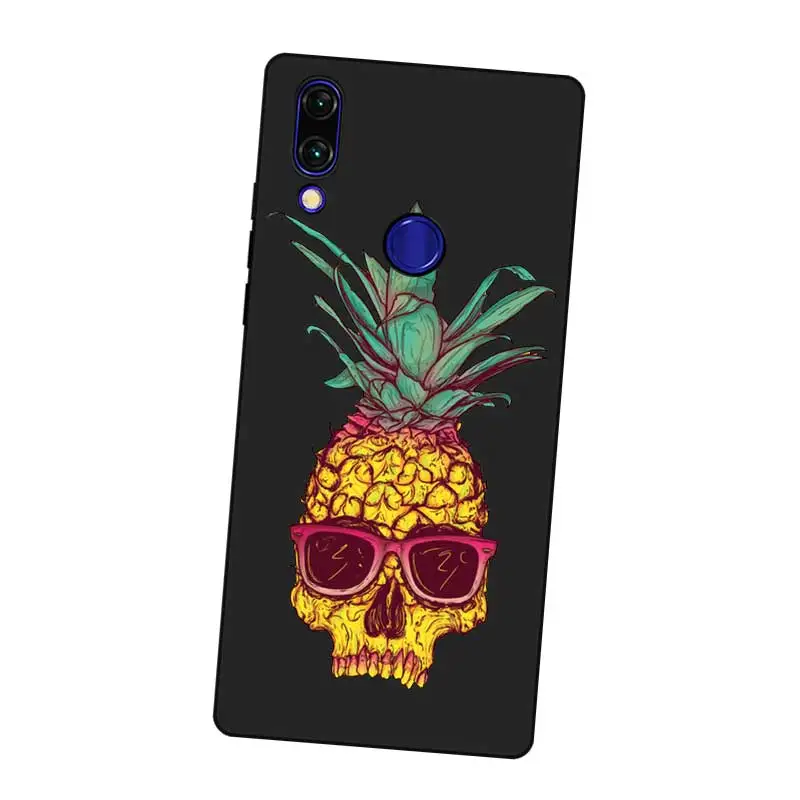N292 Cranial Head Fruit Black Silicone Case Cover For Xiaomi Redmi Note 3 4 4X 5 5A 6 7 Pro Global |