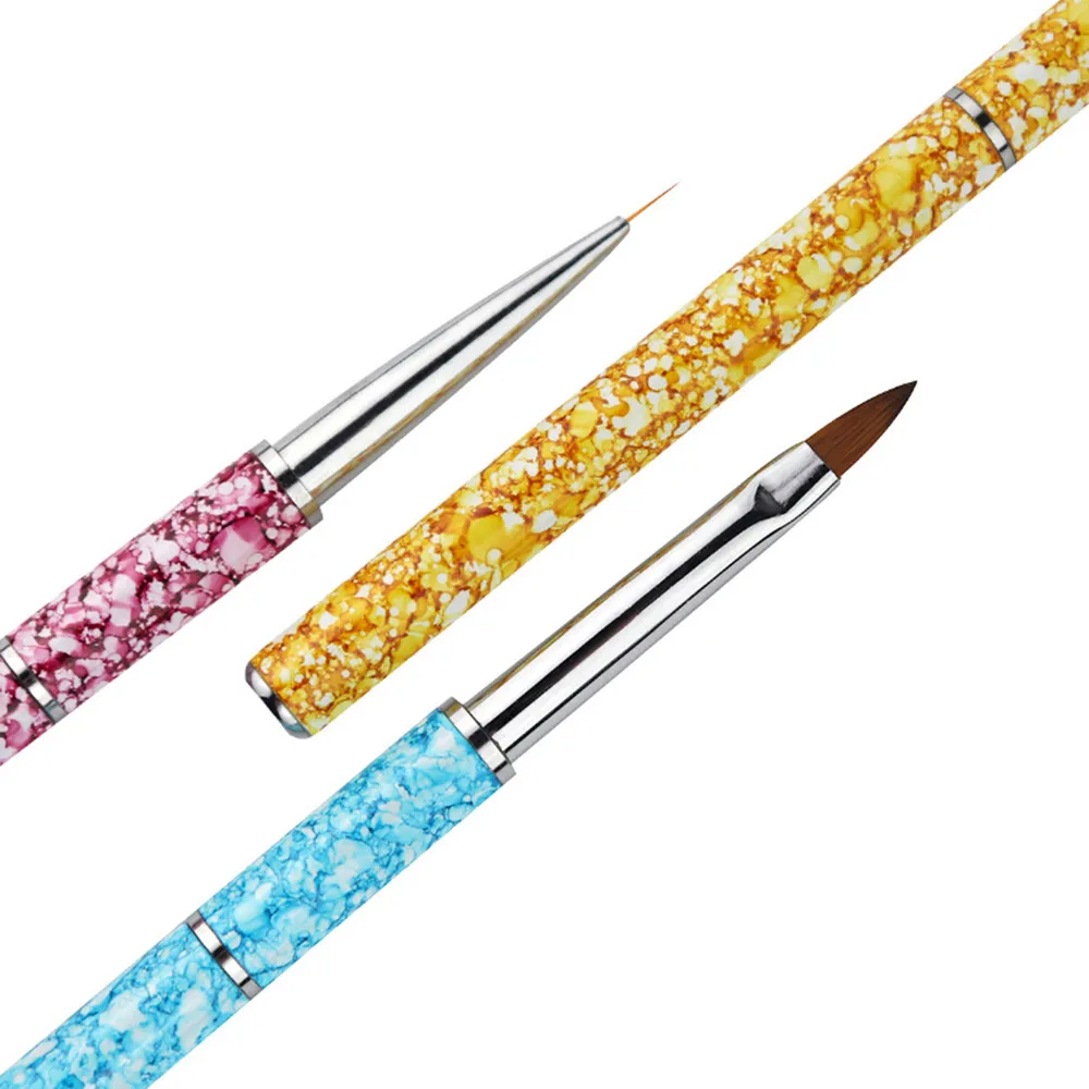 Мраморный длинный лак для ногтей фототерапия проволока рисования ручка точечное