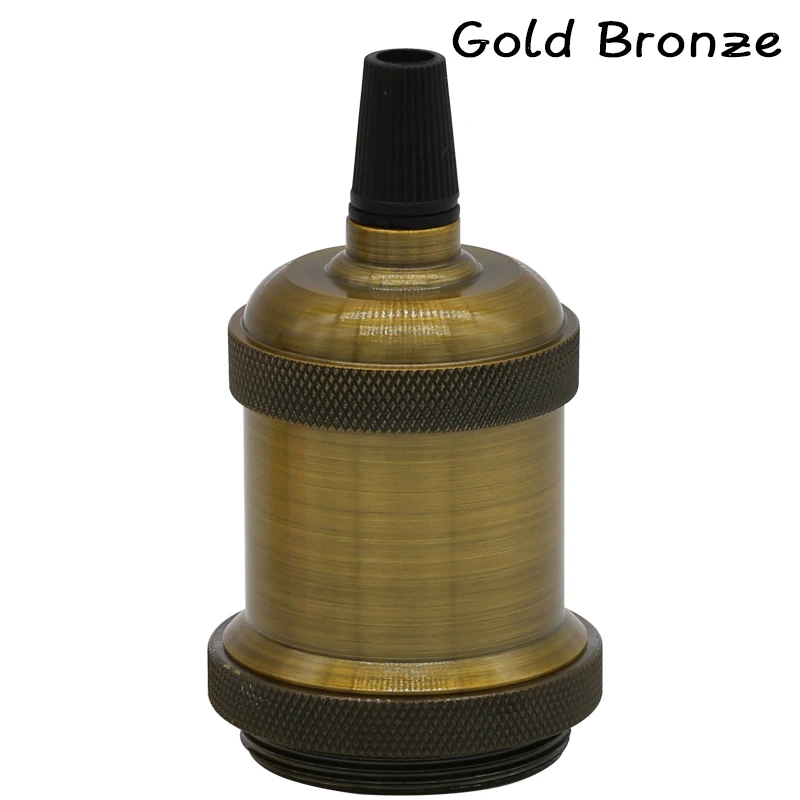 E27 Base-Gold Bronze Современный подвесной светильник в стиле ретро, E27, 110 В, 220 В, красочный шнур, подвесной светильник, светодиодный светильник s для винтажной лампы Эдисона, Цоколь для домашнего декора - Цвет корпуса: E27 Base-Gold Bronze