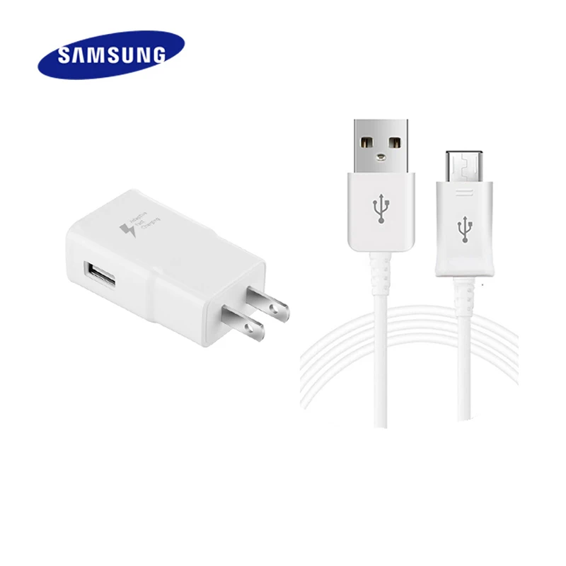 White-US Samsung Тип C/Micro USB дата кабель быстрой зарядки США/EU/Великобритании Разъем для Galaxy S8 S8P S9 S9P Note8 с 1,2 м/1,5 м зарядное устройство для смартфонов - Цвет: White-US