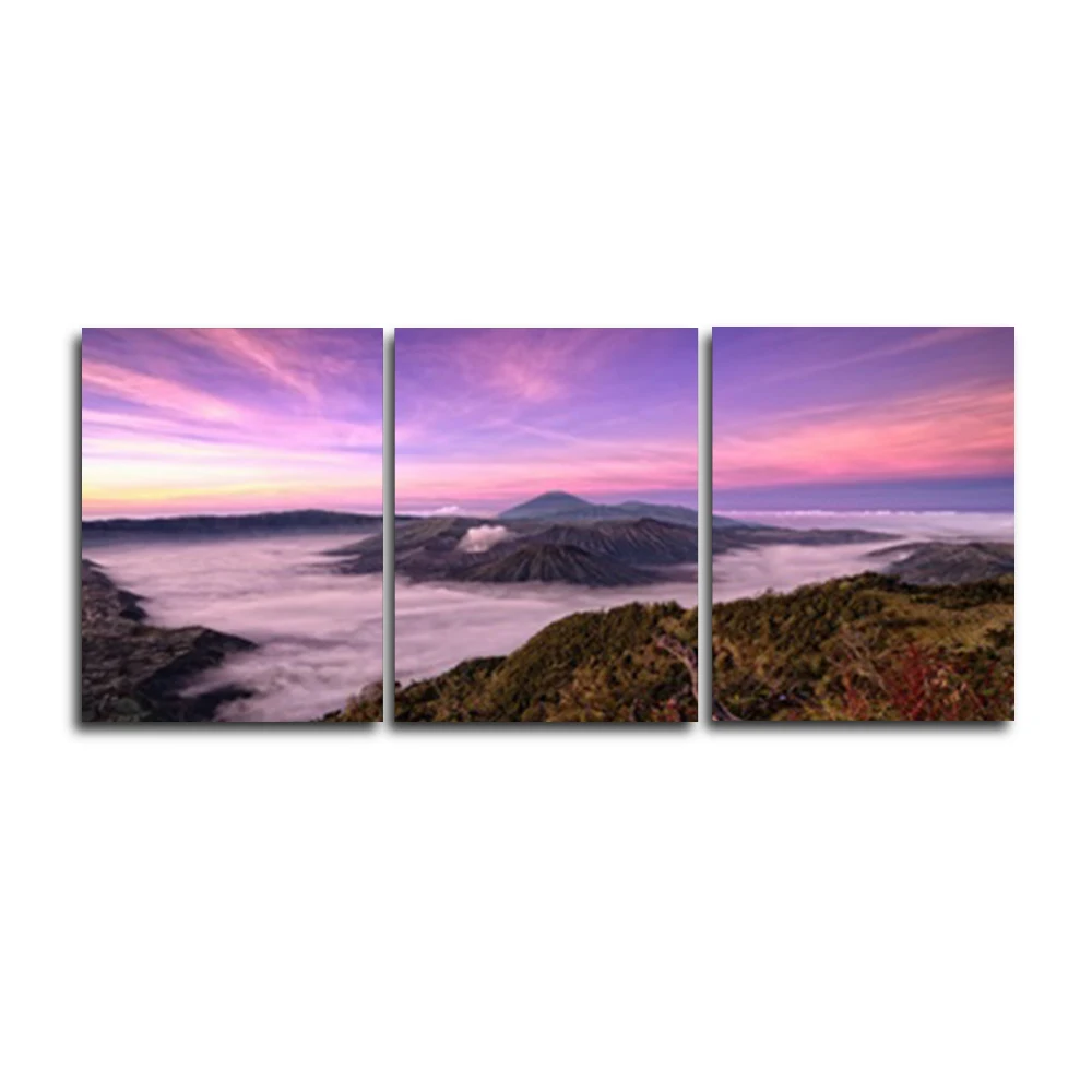 

Laeacco Natural Scenery Sunrise Posters and Prints Nordic Wall Artwork Paint On Canvas Painting Abstract Living Room Home Decor