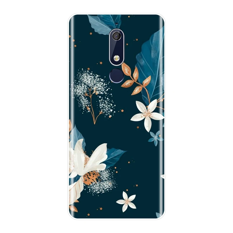 No.5 Задняя крышка для Nokia 2,1 3,1 5,1 6,1 7,1 Цветок кактуса цветочный лист Мягкий силиконовый чехол для телефона для Nokia 7,1 6,1 5,1 3,1 2,1 Plus - Цвет: No.5