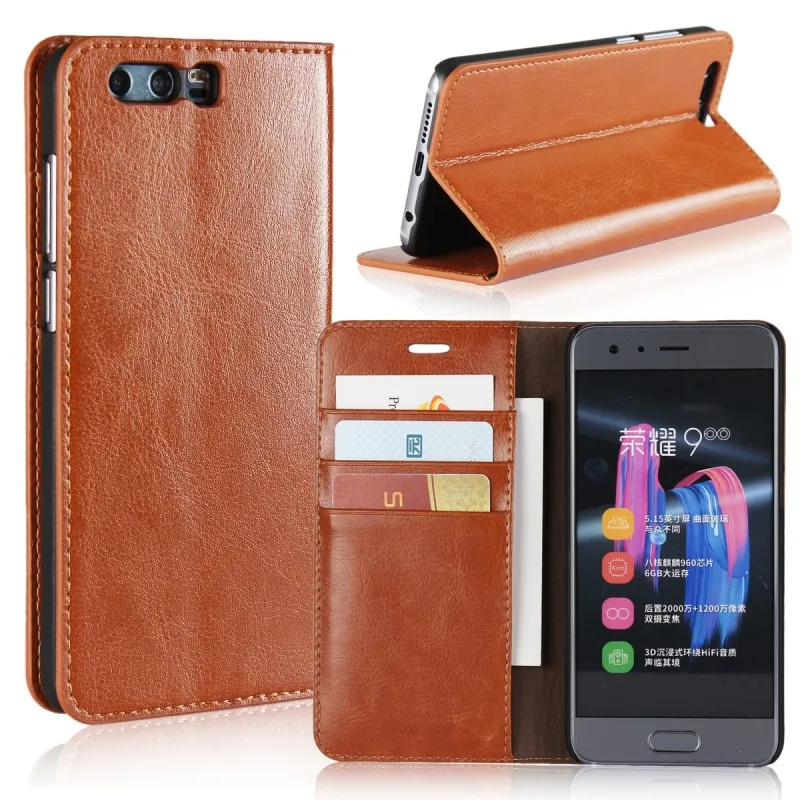 Flip Cases For Huawei Honor 9 Honor9 Leather Wallet Case Cover Etui Hoesje Coque Funda Capinha Carcasa Capa Card Slot TV Stand | Мобильные
