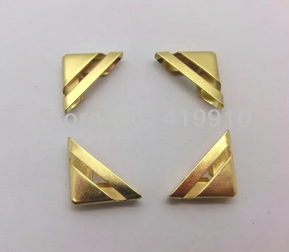 

100PCs Gold Plated Book Scrapbooking Albums Menus Folders Triangle 23x17mm M01244