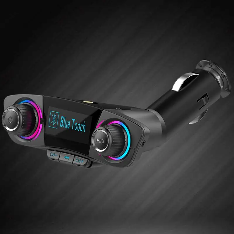 Беспроводной Bluetooth Handsfree Вызов fm-передатчик MP3 плеер Радио адаптер USB Автомобильное зарядное устройство ЖК-дисплей TF карта Автомобильный комплект