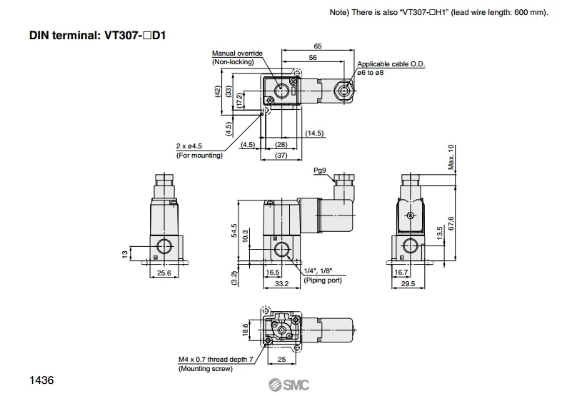 VT307-5G1-02 VT307-5G1-01 VT307-4G1-02 VT307-5G-01-F SMC вакуум высокочастотный ходовые непосредственные действующие СОЛЕНОИДНЫЕ клапана