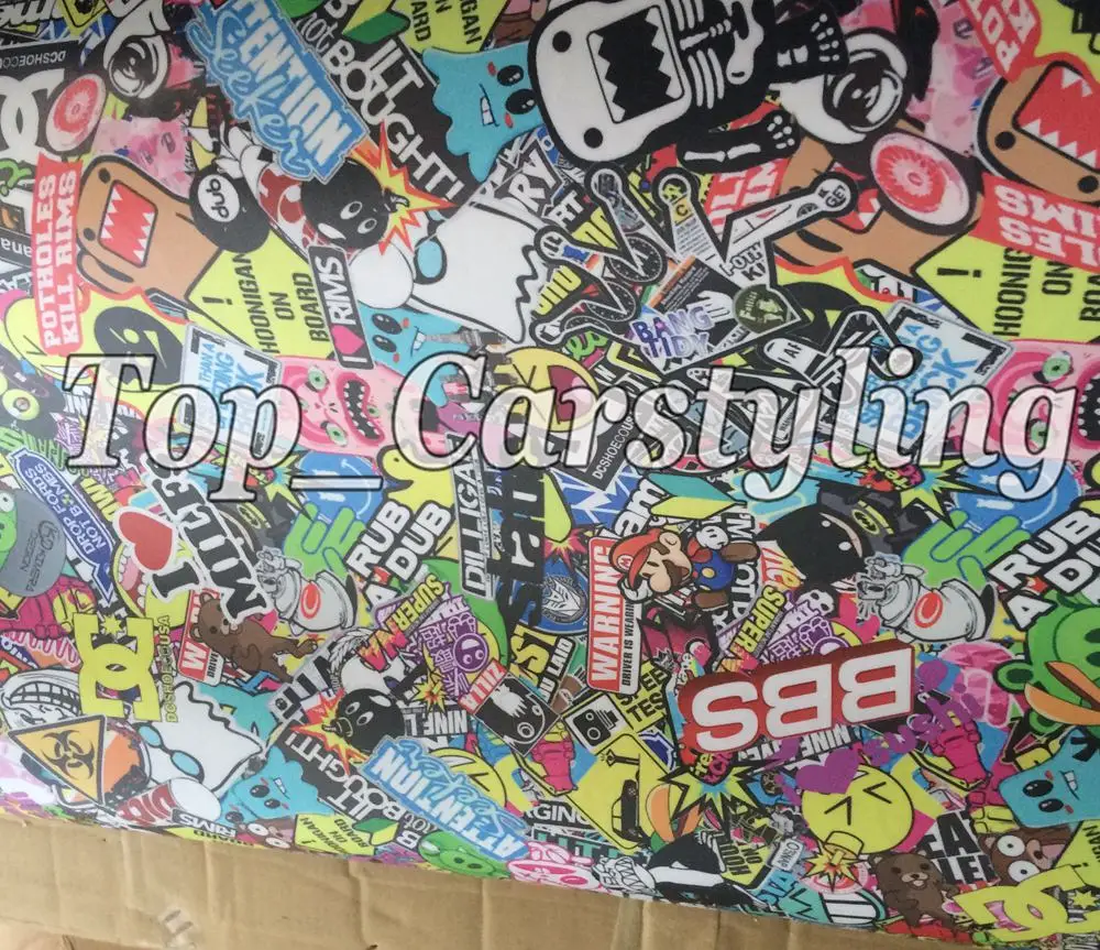 JDM Illest Stickerbomb обертка для автомобиля стильная графическая наклейка из фольги
