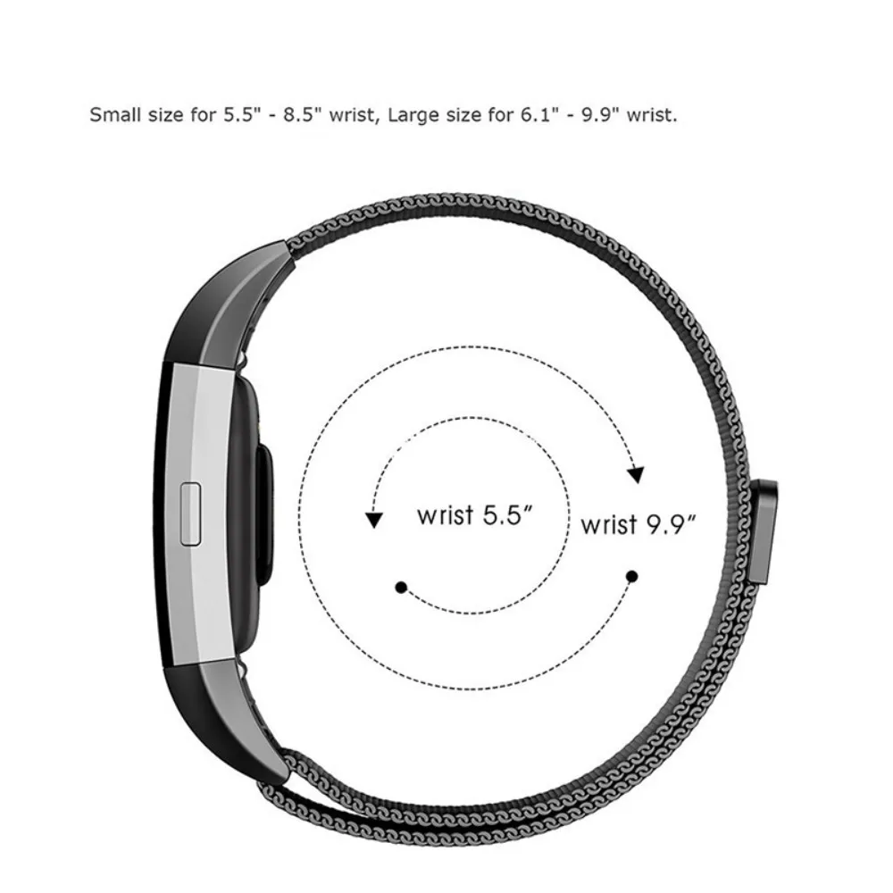 Luxury Magnetic Milanese Loop Wrist strap &amp Link Bracelet Stainless Steel Band Adjustable Closure for Charge 2 | Электроника