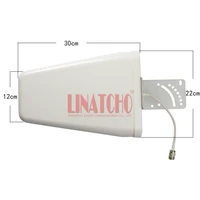 outdoor white full band log periodic 800 2500mhz 9db 3g gsm repeater lpda antenna