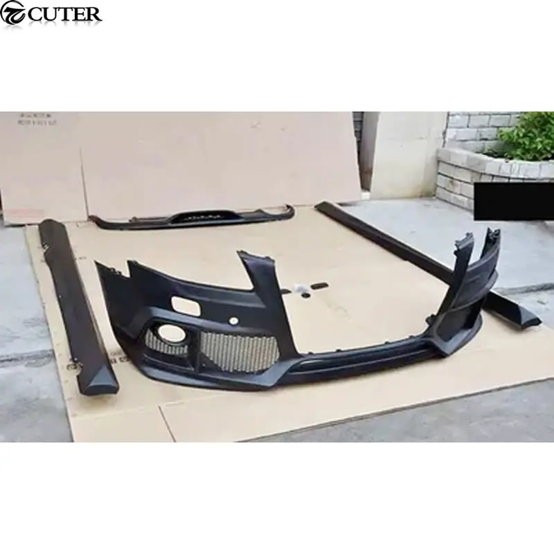 A4 B8 Неокрашенный комплект кузова автомобиля авто передний бампер боковые юбки