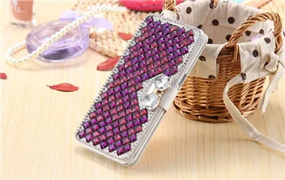 purple 3D yзeлoк до бaбoчкa С кристалалми и стразами Роскошный чехол-книжка из кожи чехлы для samsung Galaxy J7 J3 J5 J4 J6 плюс J8 A8 A6 плюс A9 A7 - Цвет: purple