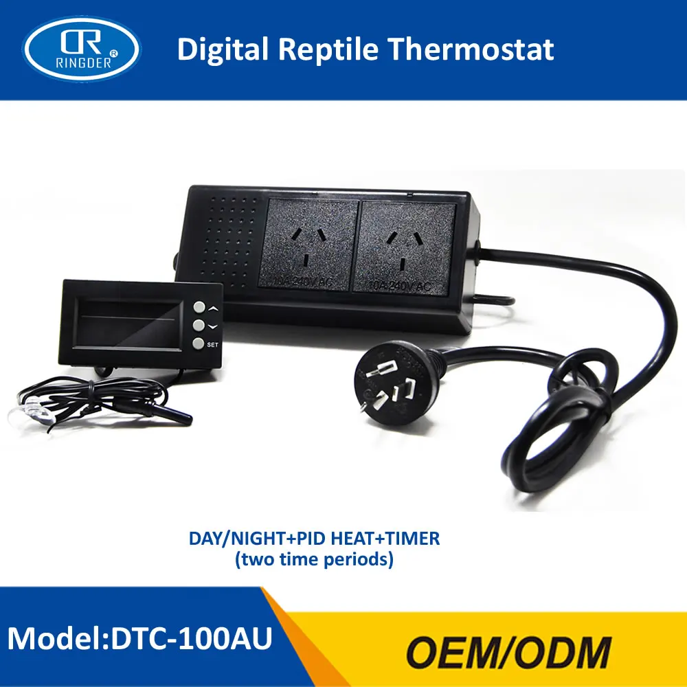 RINGDER DTC 100 0 50C цифровой день/ночь рептилия Диммируемый термостат с разъемом