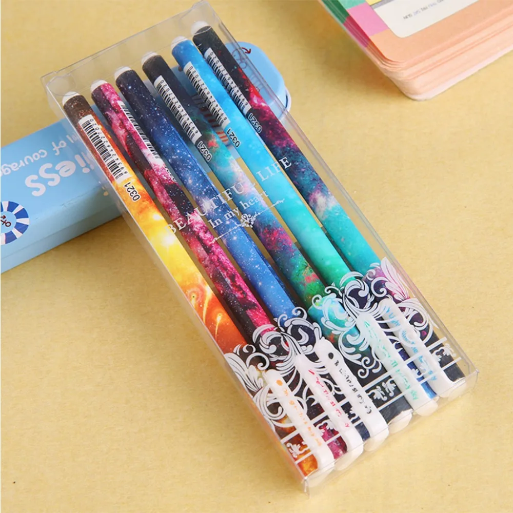 

6 pcs/Box New Cute Colorful Star-Sky Gel Pen for School & Office