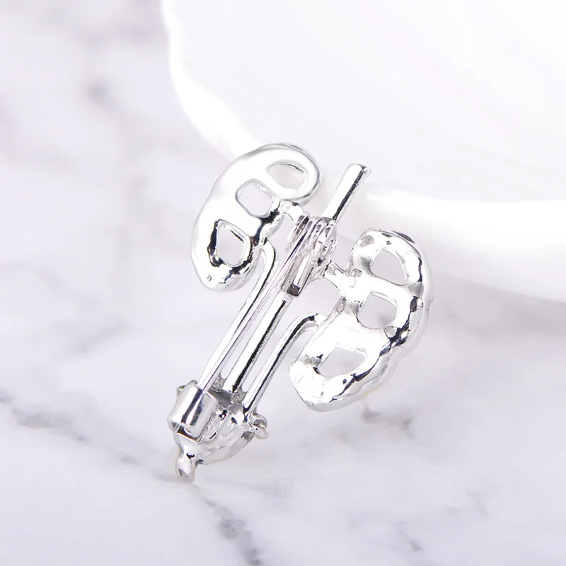 Брошь Funmor Мужская эмалированная в виде органа и легких изящная брошь с