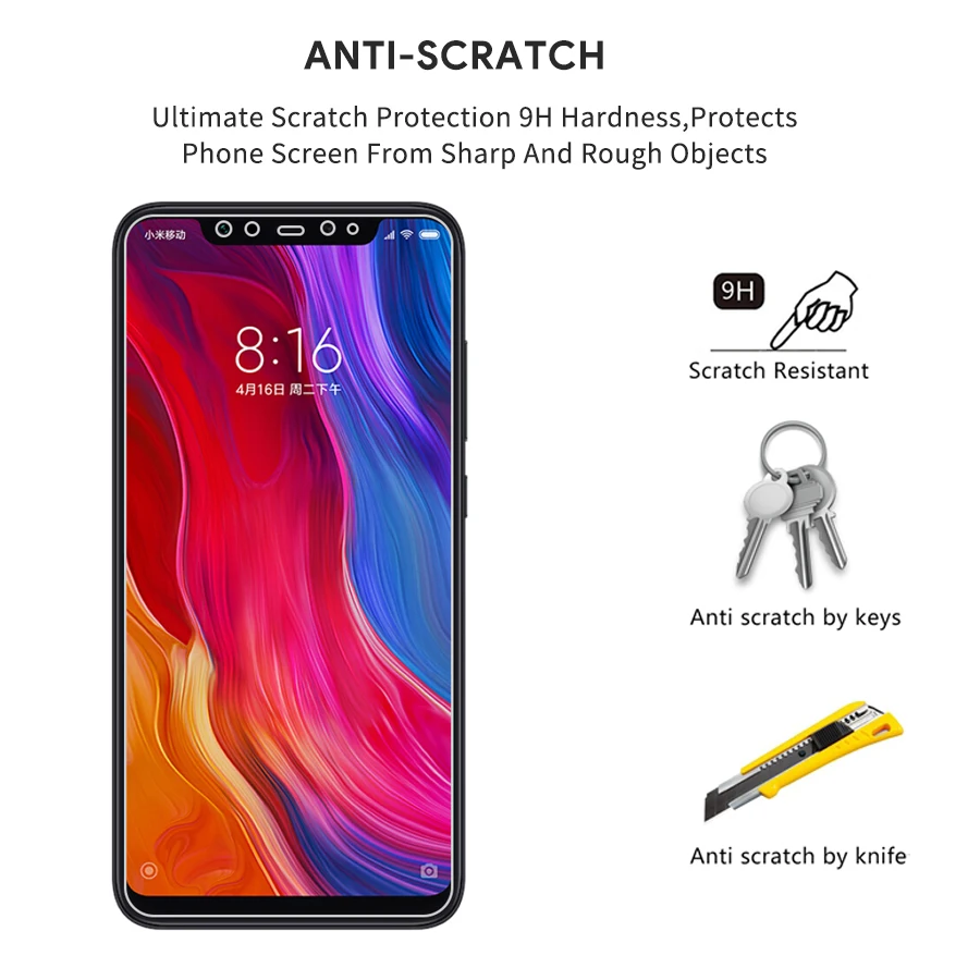 2.5D Защитное стекло для экрана Xiaomi Mi 8 SE 9H закаленное Mi8 6 a1 пленка против царапин redmi