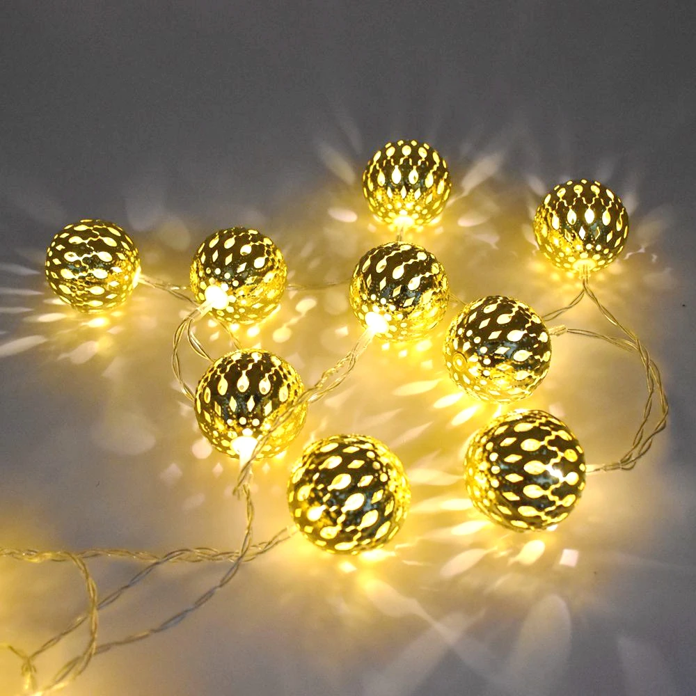 20 40 LED мяч сказочные декоративные световые гирлянды на батарейках Рождество