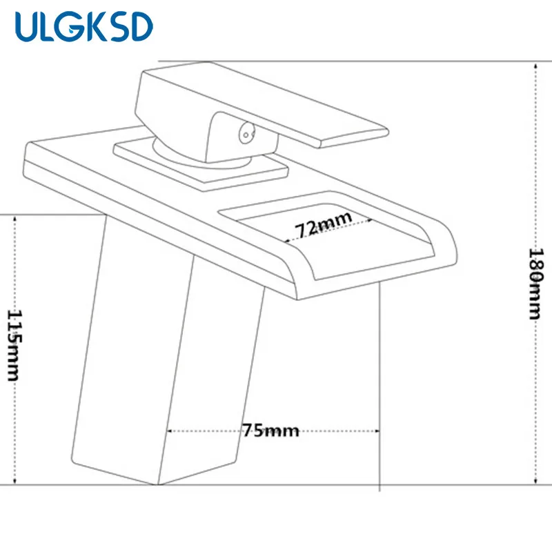 Ulgksd смеситель для ванной комнаты черный/хромированный кран раковины латунный