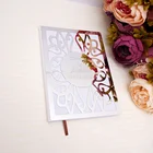 Гостевая книга с индивидуальной свадебной подписью, 26x19 см, персонализированная белая, пустые, с вырезами, книжки для выписки, декор для вечеринки, подарок для гостей