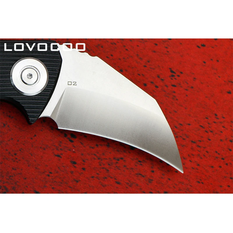 LOVOCOO попугай хорошее качество D2 лезвие G10 ручка Флиппер Складной нож Открытый Отдых Охота pocke Ножи EDC инструменты выживания