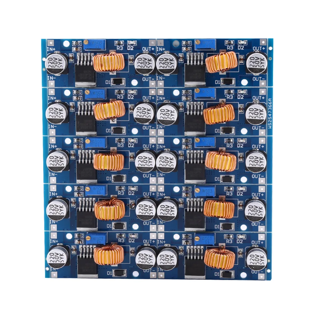 10 шт. XL4015 5A неизолированный модуль трансформатора DC понижающий преобразователь