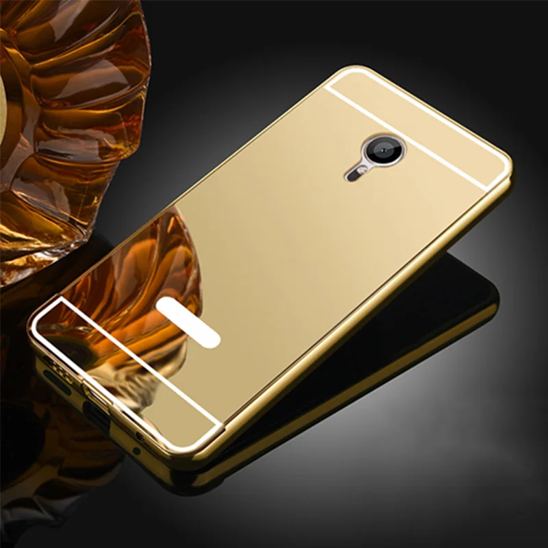 Luxury Plating Aluminum Frame+Acrylic Mirror Phone Case For Meizu MX5 Pro6 Meilan 2 3 note Metal Frame Battery Protective |