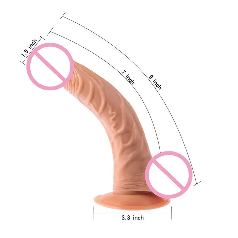 9 дюймов реалистичный реальный мягкий дилдо Водонепроницаемые Инструменты с