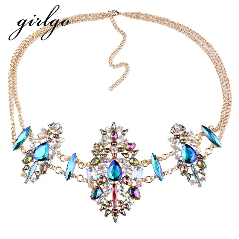 Girlgo Boho Сексуальная модная цепочка ожерелье ювелирные изделия для женщин отдыха