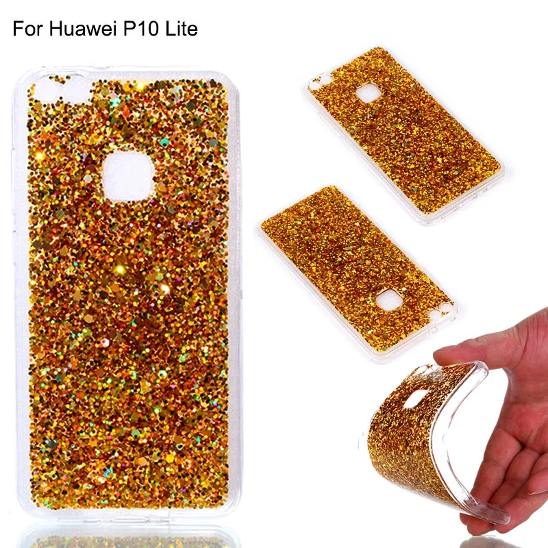 Для Coque Huawei P10 p9 P8 Lite 2017 Силиконовый Чехол резиновый Роскошные градиент шику Блеск