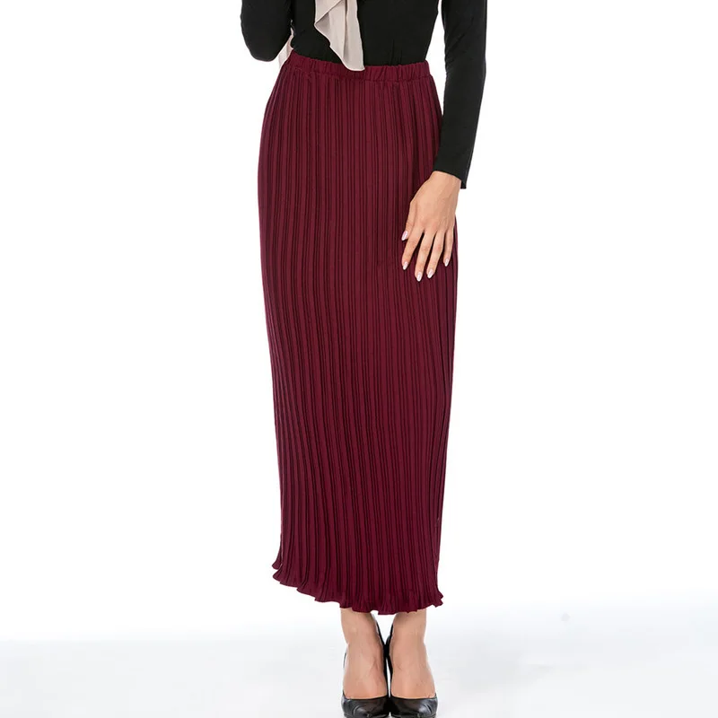 2019 женские летние длинные юбки высокая талия женская шифоновая плиссированная