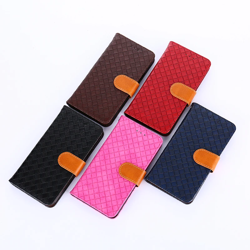 Lnobern Woven Texture Flip Style High Quality Mobile Phone Case For Huawei P9 Lite Smart/Nova Smart/Honor 6C | Мобильные телефоны и