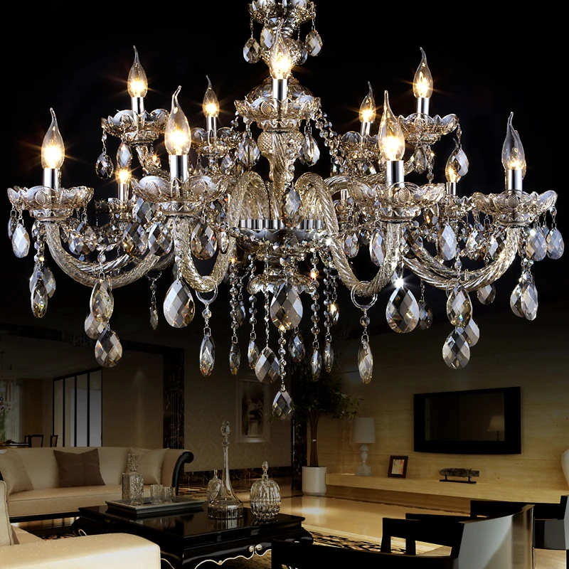 modern crystal chandelier lampshades lustres de cristal sala large light chandeliers lighting lampadari moderni lamp|light decoretion|chandelier