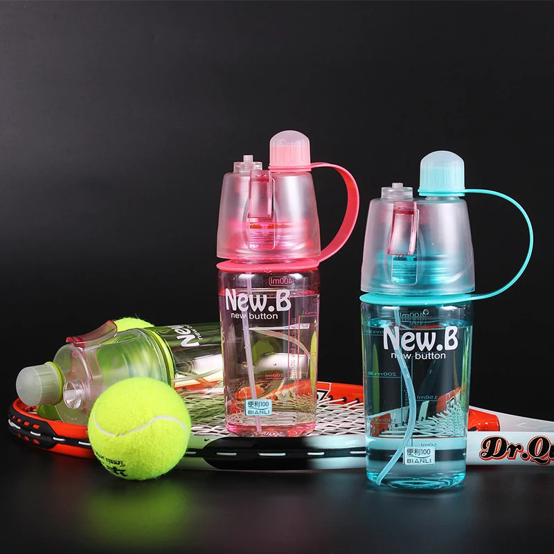 2019 New Arrival Plastic Water Bottle with Nozzle for Tour Outdoor 400ML 600ML My Bottles Drinkware Blue Pink Green Hot Selling | Дом и сад