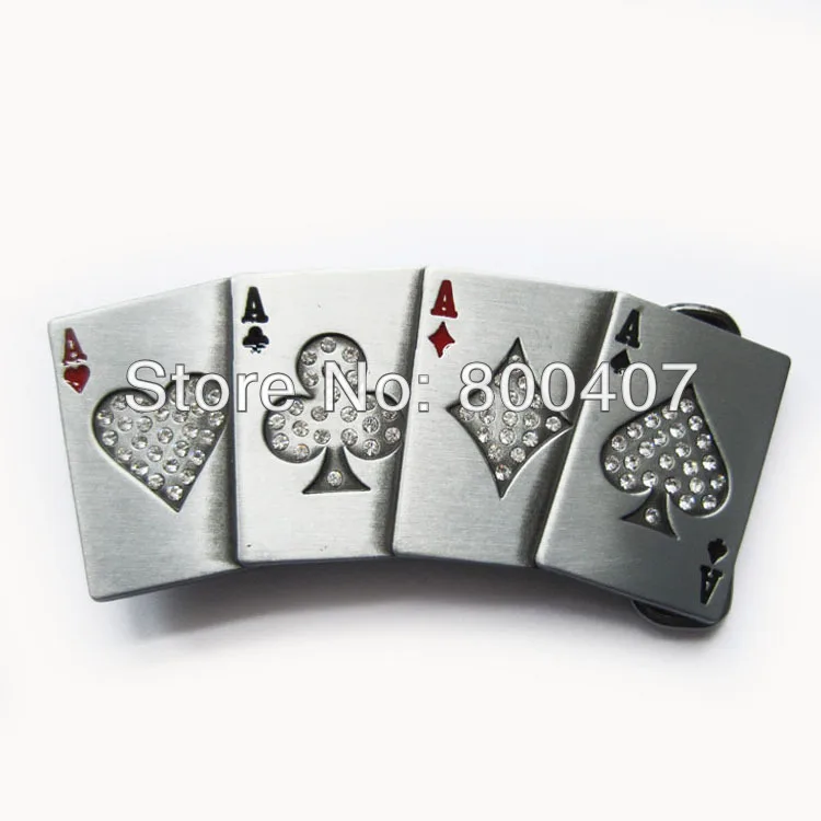 Розничная продажа блестящие яркие чехлы в стиле хип хоп 4 Ace покерные карты ремень
