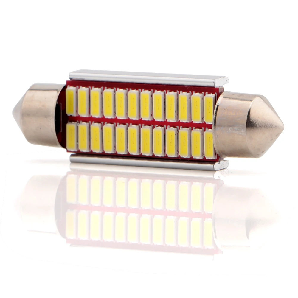 10X 9 в 16 белый C5W Canbus 31 мм 36 39 41 4014 12 SMD 20 24 лампы для автомобильных дверей чтения|41mm led