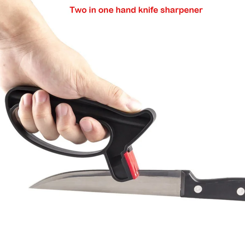 

practical Professional Knife нож Sharpener 2 In 1 Handheld Knife Scissor Sharpening Tool Grindstone Knife Stone cocina Tool