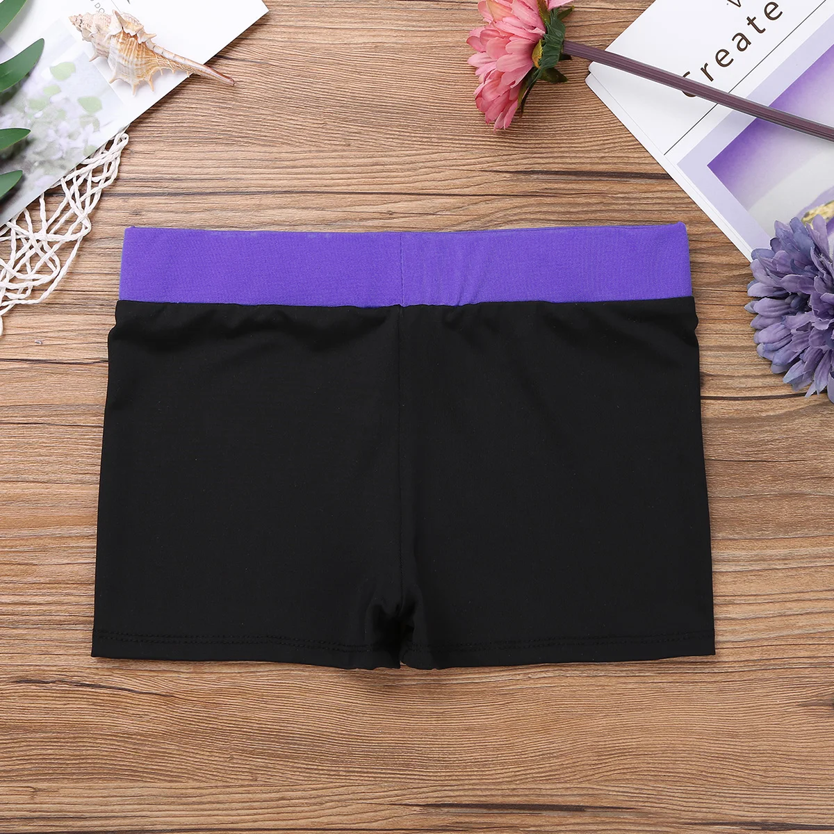 FEESHOW Дети Высокое качество широкий эластичный пояс мальчик-вырезать Activewear Шорты для йоги для спорта гимнастические тренировки девушка шорты для танцев