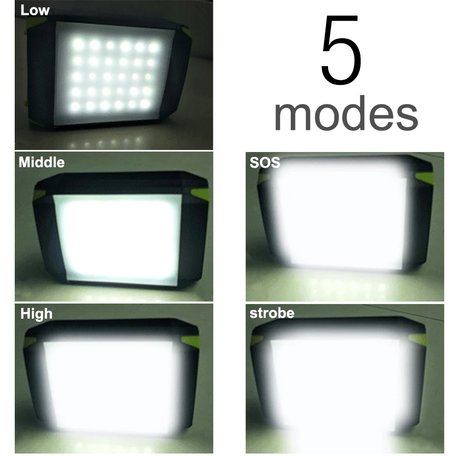 

LED Camping Light Lantern 5 Modes Flashlight Rechargeable Camping Tent Light Outdoor Portable Hanging Lamp Waterproof Lighting