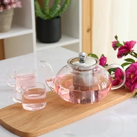600ml 800ml 1l 1 5l borosilicate glass teapot tea stainless steel filte infuser lid modern tea pot tool kettle terbal teaware