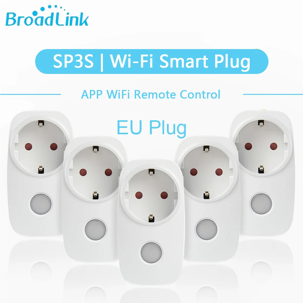 Оригинальный Wi Fi переключатель Broadlink SP3S умная розетка работает с ALexa Google Home 1/2/3/5