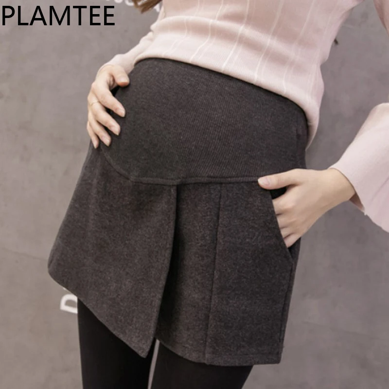 PLAMTEE/комплект для отдыха из 2 предметов короткая юбка Одежда беременных Плотные