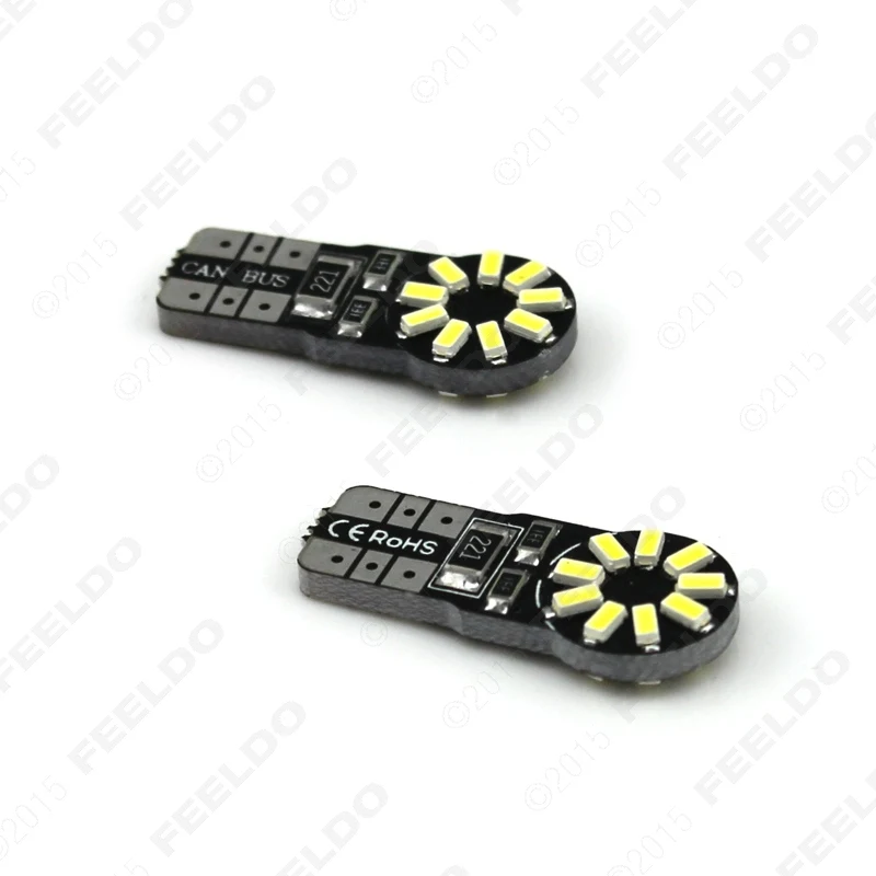FEELDO 2 шт Белый T10 194 W5W 2W 6500K 216lm 3014 чип 18SMD Canbus автомобильное светодиодное освещение