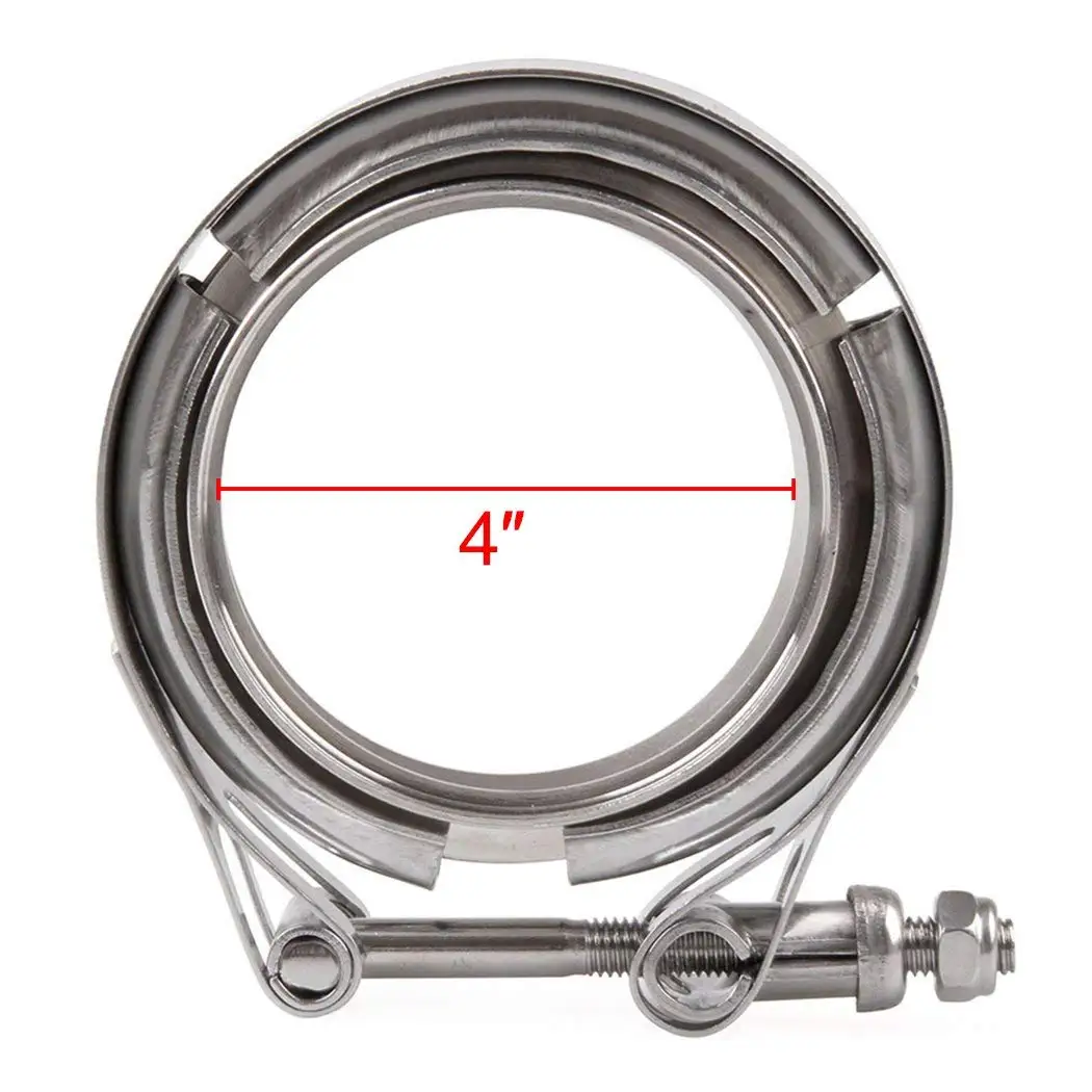 4Inch V-Band Clamp with Flanges Turbo Exhaust Intercooler Downpipe Stainless | Автомобили и мотоциклы