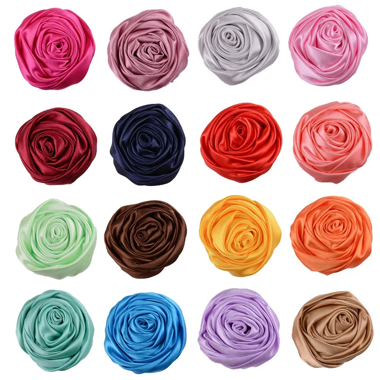 

Nishine 10pcs/lot Rose Flowers DIY Accessory Boutique Wedding Decoration Flower No Hairclip Headwear Hair Accessories