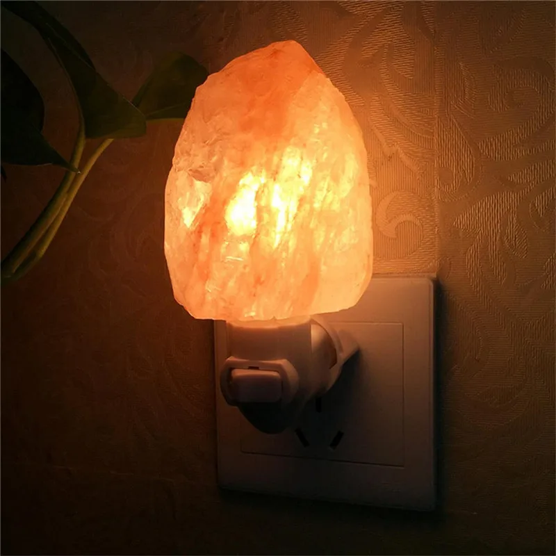2018 Hot EU US UK Plug Rotatable Cylinder Himalayan Salt Lamp Air Purifier Crystal Rock Bedside Night Light For Bedroom | Лампы и