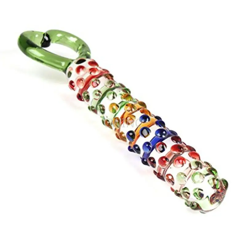 CW0074 Heart Shape Crystal Glass AV Stick with Spots Masturbation Rod Anal Plug | Красота и здоровье