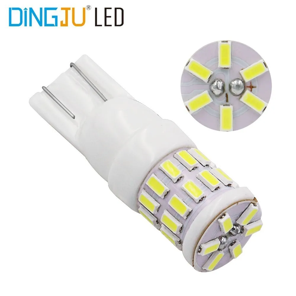 2 шт. W5w светодиодный T10 светодиодный лампы 30SMD 3014 Стоянкы Автомобилей Автомобиля сигнальный фонарь Интерьер Карта Потолочные плафоны 12V