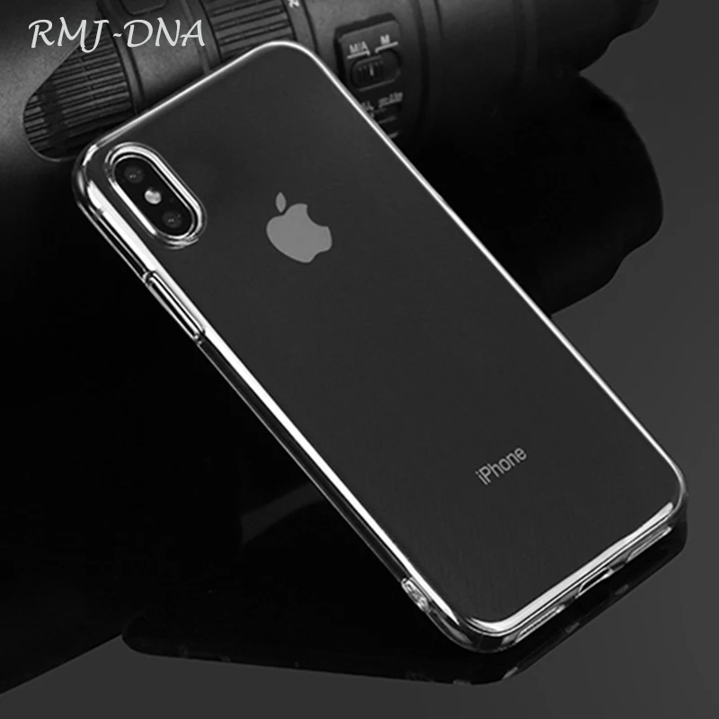 Модный прозрачный чехол для телефона iphone 7 8 plus tpu Мягкий силиконовый X 5 5S 6 6s Тонкий
