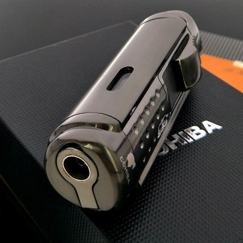Cohiba Премиум бутик Зажигалка для сигар ветрозащитная металлическая настольная