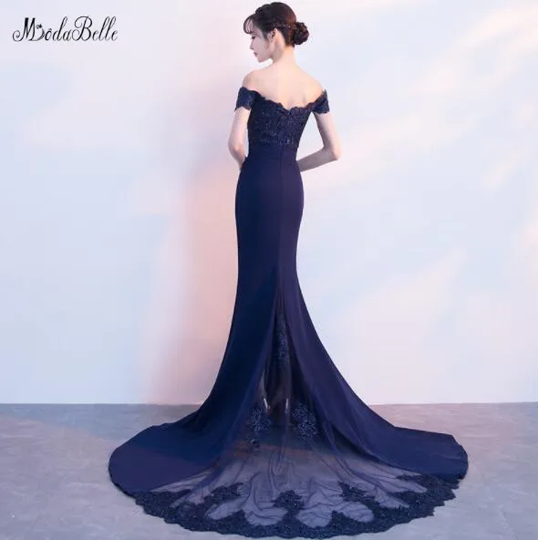 Modabelle военно морской флот голубое платье для подружки невесты Vestidos Para Damas De Honor Boda